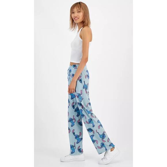 NEW Macy's Disney Stitch Drawstring Lounge Pants Size Small Blue Lilo Pajama Pjs - Picture 4 of 11